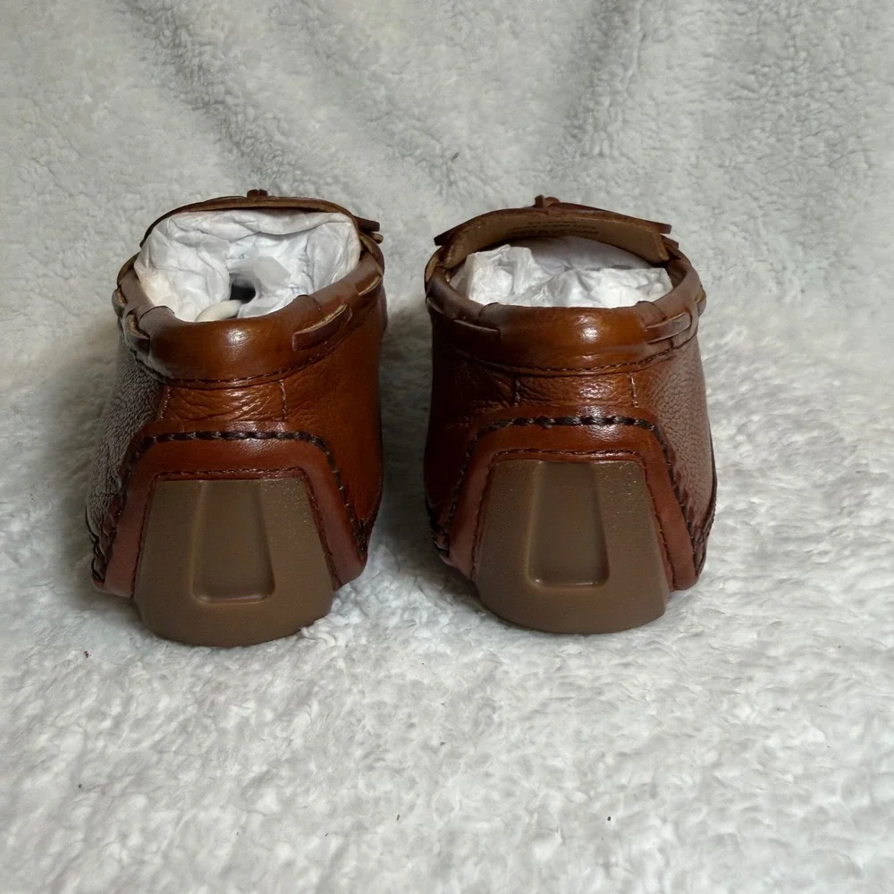 Johnston & Murphy Damon Mahogany Italian Calfskin‎ Driver Loafers Mens 8.5M